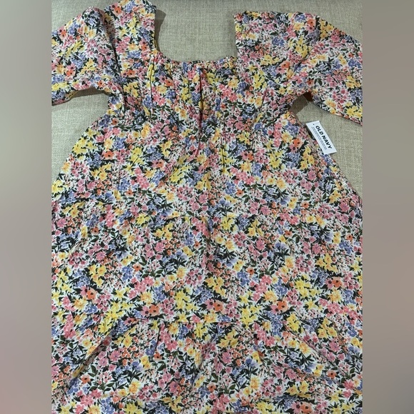 NWT Old Navy Floral Long-Sleeve Fit and Flare Dress Multi Floral Girls 10/12 - Picture 10 of 12